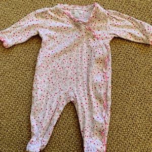 Kissy Kissy 3-6 month beautiful floral crossover footie